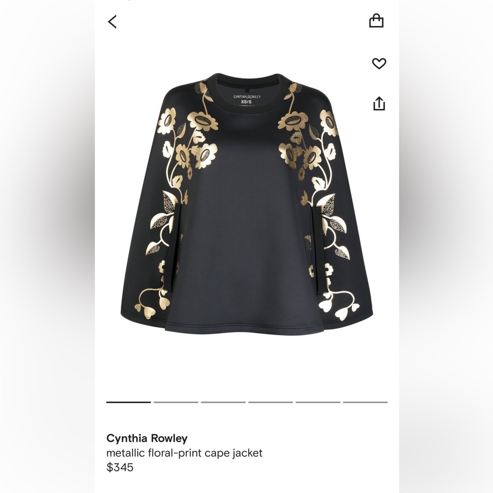 NWD
Cynthia Rowley
metallic floral-print cape jacket